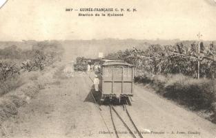 Kolenté, Railway station, locomotive, wagons (EM)