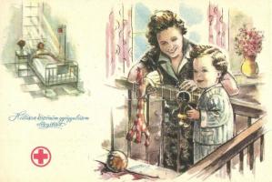 3 db Magyar Vöröskereszt propaganda lap / 3 Hungarian Red Cross propaganda cards