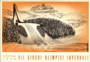 1956 Cortina, VII Giochi Olimpici Invernali / 1956 VII Winter Olympic Games in Cortina dAmpezzo, jumping-hill Italia s: Mancioli