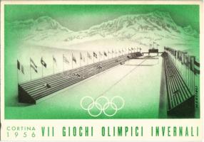 1956 Cortina, VII Giochi Olimpici Invernali / 1956 VII Winter Olympic Games in Cortina dAmpezzo, ski stadium s: Mancioli