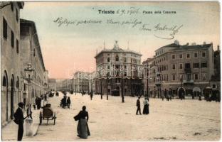 1906 Trieste, Trieszt; Piazza della Caserma, Drogheria / square at the military barracks, drogerie