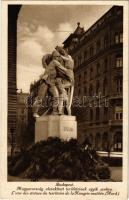 Budapest V. Szabadság tér, Trianon szoborcsoport, irredenta - 4 db régi lap Észak, Dél, Kelet, Nyuga...