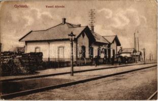 Gyömrő (Kóczánpuszta), Vasútállomás Stern Ferenc fűszerkereskedő kiadása / Bahnhof / railway station (EB)