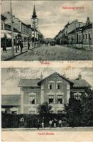 1908 Balassagyarmat, Fő utca, vasútállomás III. osztályú váróteremmel