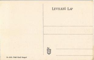 Szeged, Otthon kávéház, Kass vigadó, 7-es számú villamos a Közvágóhíd felé. Pető Ernő kiadása