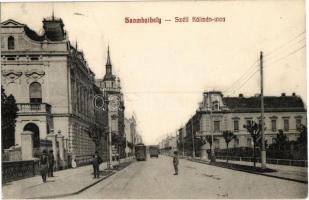 1911 Szombathely, Széll Kálmán utca, villamos. Granitz Vilmos kiadása