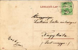 1912 Szombathely, Széll Kálmán utca, villamos, talicskát toló férfi