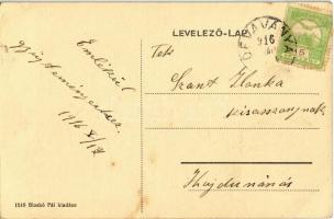 1916 Dévaványa, Takarékpénztár, Szappanos Sándor, Sepsi Zsigmond, Mikola és Kertész Ignácz üzletei. ...