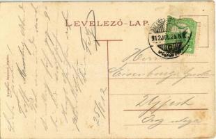 1912 Balassagyarmat, Fő utca, Kereskedők Egyesülete, Hitelbank, Nedeczky és Társa és Schönberger Fül...