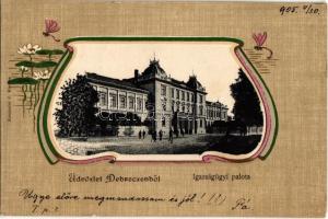 1905 Debrecen, Igazságügyi palota, Komáromi J. kiadása, Art Nouveau litho (fl)