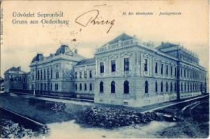 1899 Sopron, Oedenburg; M. kir. törvényház, útépítés  (EK)