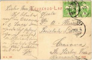 1914 Orsova, Báziási út, Királyi járásbíróság. W.L. 1516. / street view with county court (kicsit áz...