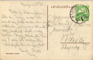 1913 Eperjes, Presov; Fő utca, törvényszék, piac, Zeusz szökőkút, Párisi Ruha Nagy Áruház, Cipő-kala...