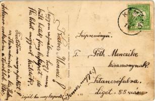 1916 Kéménd, Kamendin, Kamenin; Római katolikus templom, falubeliek csoportképe / villagers in front...