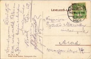 1912 Párkány, Stúrovo; Községi nagyvendéglő, lovaskocsik. W.L. 391. / restaurant with horse carts  (...