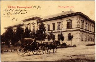 1907 Rimaszombat, Rimavská Sobota; Törvényszéki palota, lovashintó. W.L. 581. / palace of court, chariot