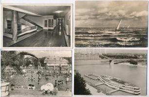 115 db magyar városképes lap az 1940-es, 50-es és 60-as évekből / 115 Hungarian town-view postcards ...