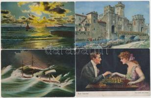67 db RÉGI művészlap / 67 pre-1945 art motive postcards