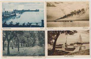 40 db RÉGI magyar városképes lap a Balatonról az 1940-es és 50-es évekből / 40 Hungarian town-view postcards from Lake Balaton from 40s and 50s