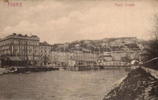 1907 Fiume, Rijeka; Ponte Girante / bridge. W.L. 1202.
