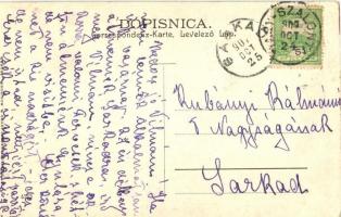 1907 Crikvenica, Cirkvenica; Miramare szálló előtere, étterem kerthelyisége pincérekkel / hotel rest...