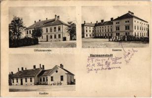 1918 Nagyszeben, Hermannstadt, Sibiu; laktanya, kantin, tiszti laktanya / k.u.k. military barracks, officers' barracks, canteen (EK)