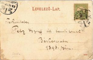 1905 Aknasugatag, Ocna Sugatag (Máramaros); Sugatagi sóbánya aknaháza. Berger Miksa kiadása / salt m...