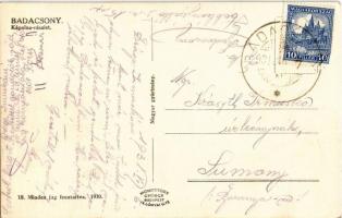 1931 Badacsony, kápolna, szőlőskertek, automobil