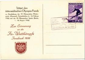 1936 Für den Österreichischen Olympiafonds. Zur Erinnerung an die Fis-Wettkämpfe Innsbruck / For the...