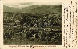 1926 Oláhszentgyörgy, Sangeorgiul Roman, Sangeorz-Bai; Fürdő látképe / Vederea scaldelor / Badeanstalt / spa (EK)