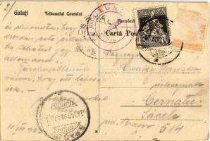 1924 Galati, Galatz; Tribunalul Covrului, Dragos & P. Rodato / court, shop, automobile (EK)