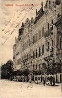 1911 Szeged, Csongrádi Takarékpénztár, felszedett útburkolat