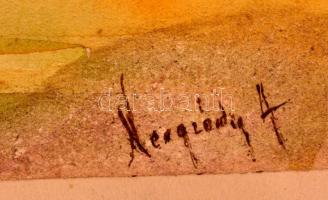 Neogrády jelzéssel: Tanya. Akvarell, papír, 21×30 cm