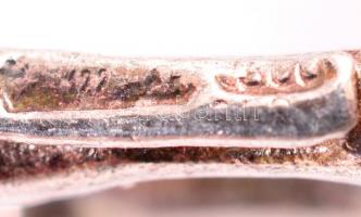 Ezüst(Ag) őzike figura, apró berakással, jelzett, 4,5×3 cm, bruttó: 15,15 g