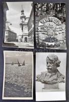Kb. 110 db MODERN fekete-fehér magyar városképes lap / Cca. 110 MODERN black-and-white Hungarian town-view postcards