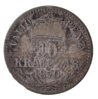 1870GYF 10kr Ag "Váltó Pénz" T:2-,3