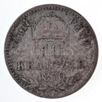 1870GYF 10kr Ag "Váltó Pénz" T:2-,3