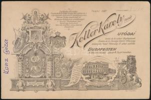 cca 1900 Kunz Géza (1878-1905) cs. és kir. huszár hadnagy, későbbi főhadnagy keményhátú fotója, Dr. ...