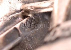 Ezüst(Ag) szörföző női figura, jelzett, m: 6 cm, nettó: 19,9 g