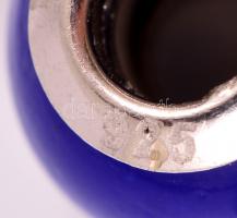 4 db muránói charm, jelzett, ezüst(Ag) foglalattal