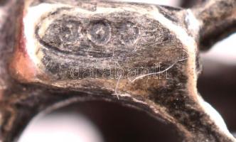 Ezüst(Ag) katicabogár figura, jelzett, 3,5×2 cm, nettó: 7,3 g