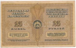Lettország 1919. 25R T:III,III-
Latvia 1919. 25 Rubli C:F,VG