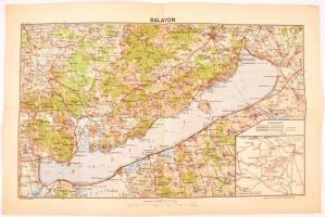 1936 A Balaton térképe, M. kir. Állami Térképészet, 31×47 cm
