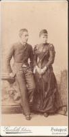 1893 Kunz József (1872-1923) mérnök és Kunz Jenny (?-?) keményhátú fotója. Dr. Kuncz Jenő (1844-1926...