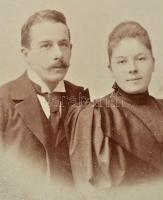 1895 Kunz József (1872-1923) mérnök és Kunz Jenny (?-?) keményhátú fotója. Dr. Kuncz Jenő (1844-1926...