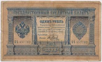 Orosz Birodalom 1898-1903. (1898) 1R Szign.: Pleske T:III,III- Russian Empire 1898-1903. (1898) 1 Ruble Sign.: Pleske C:F,VG Krause 1