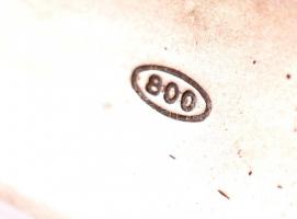 Ezüst(Ag) miniatűr vonalzó, jelzett, h: 6 cm, nettó: 7,3 g