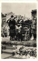 1940 Marosvásárhely, Targu Mures; bevonulás, Horthy Miklós, Purgly Magdolna / entry of the Hungarian troops (fa)