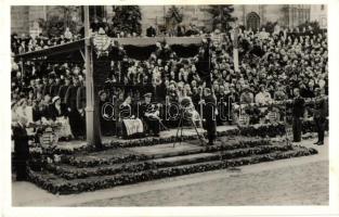 1940 Kolozsvár, Cluj; bevonulás, Horthy Miklós, Purgly Magdolna / entry of the Hungarian troops + 1940 Kolozsvár visszatért So. Stpl. (fl)