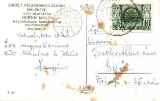 1940 Kolozsvár, Cluj; bevonulás, Horthy Miklós, Purgly Magdolna / entry of the Hungarian troops + 19...